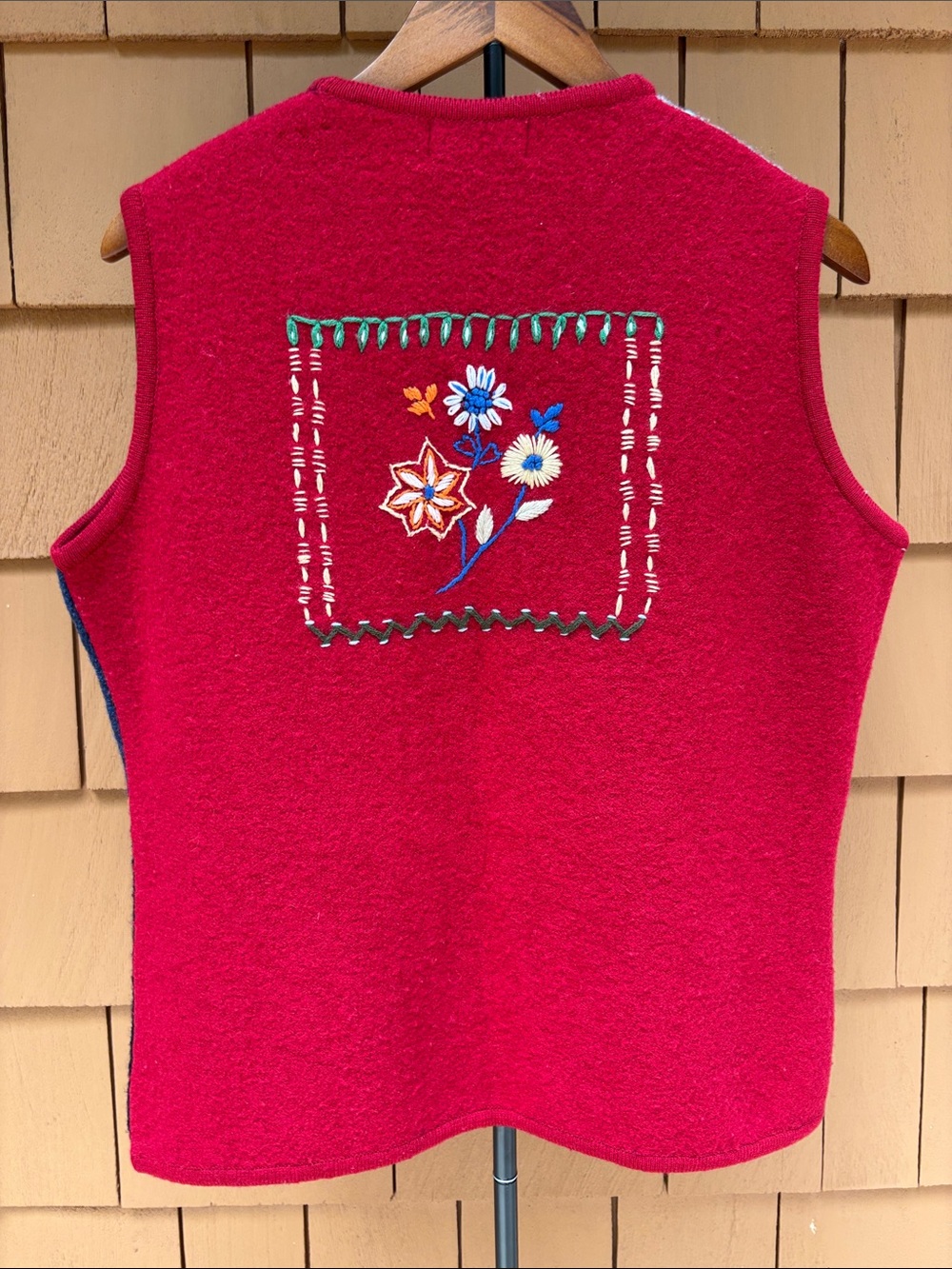 COLDWATER CREEK | VTG 90s Grannycore Floral Patchwork Embroidered Vest Size M - Picture 9 of 11